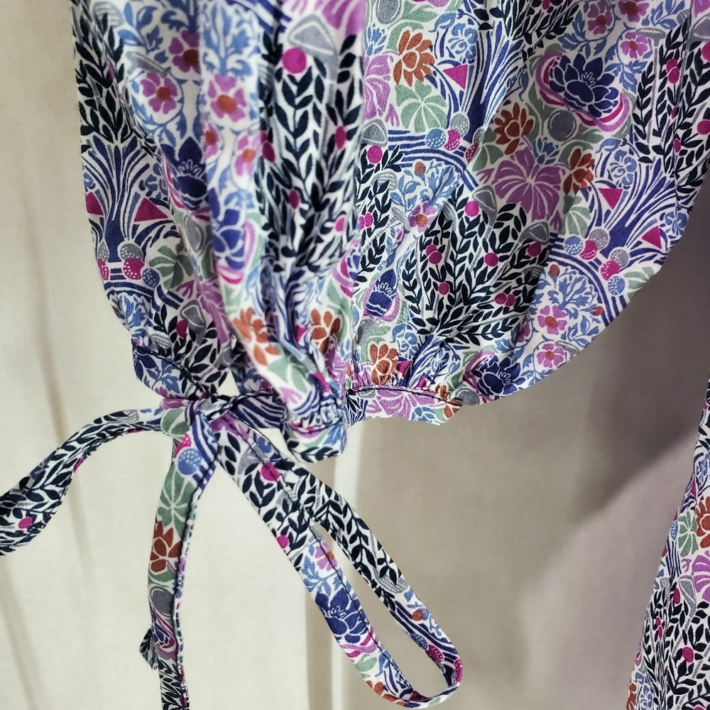 🆕️ J. Crew Liberty® Of London Fabric Button Front floral Shirt Dress Medium NWT - Picture 7 of 13